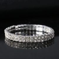 Браслет со стразами для фитнес-бикини (2 ряда)